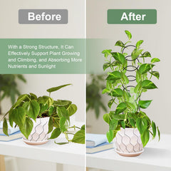 OYOEETD Small Metal Trellis Set with potted plant