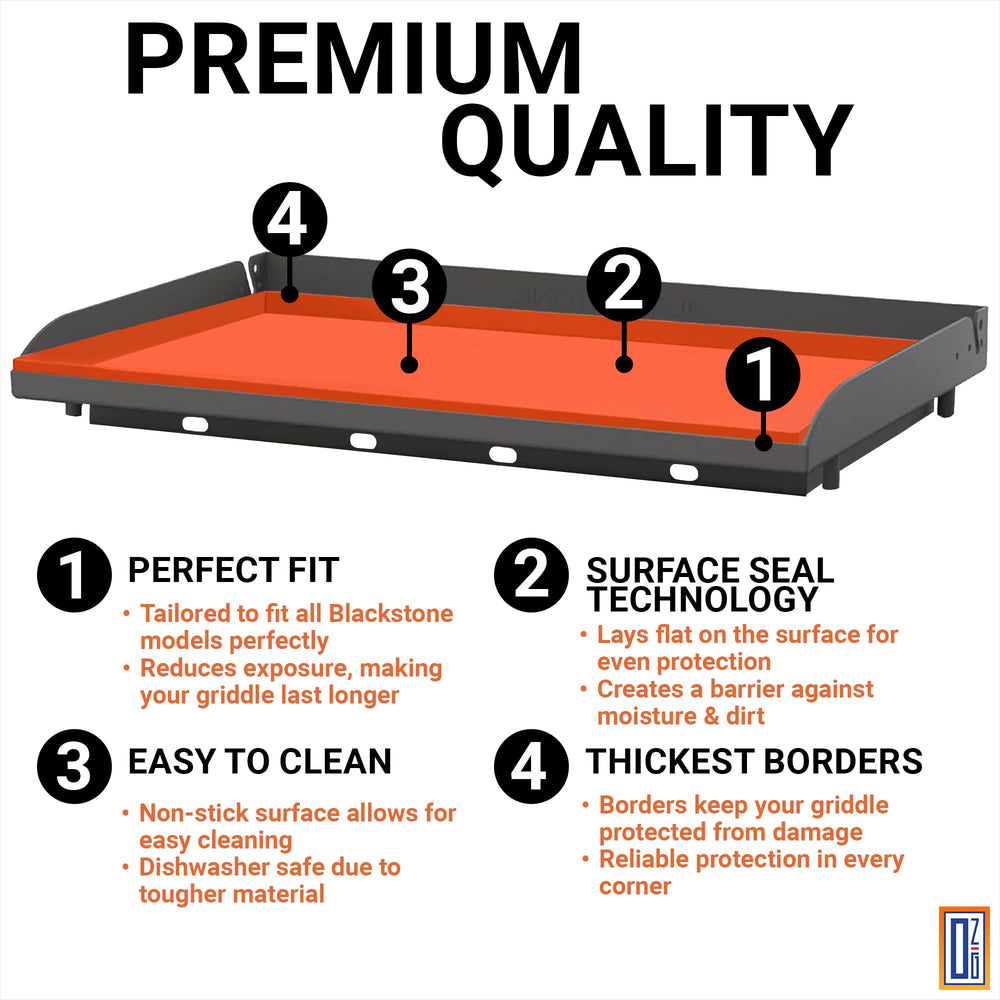 OZG silicone griddle mat, folded for storage