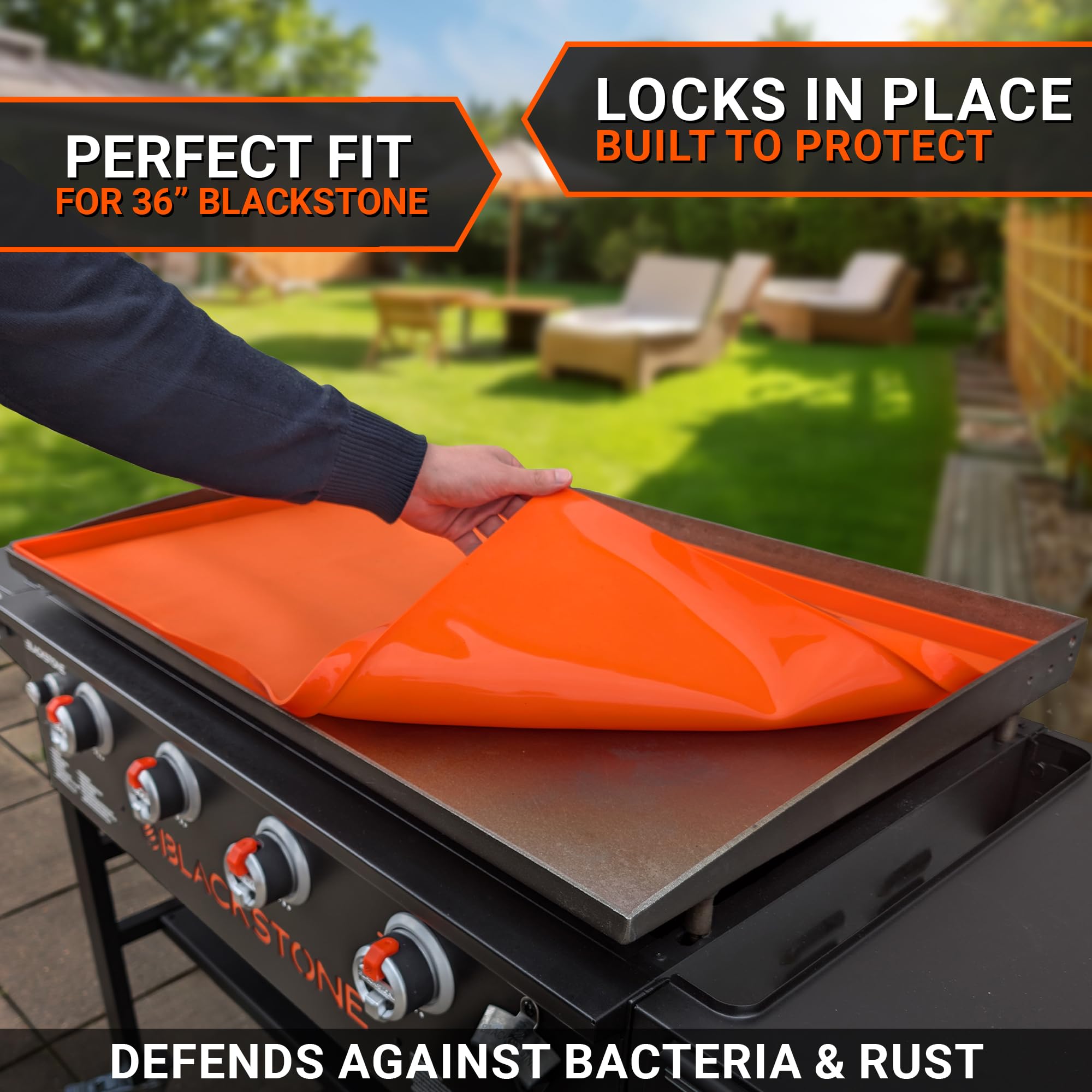 OZG silicone griddle mat on Blackstone grill