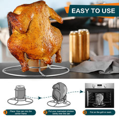 P&P CHEF set of two beer can chicken holders in packaging