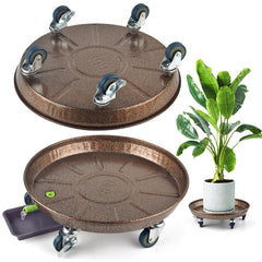 PACETAP 15.7'' plant stand caddy with wheels side view