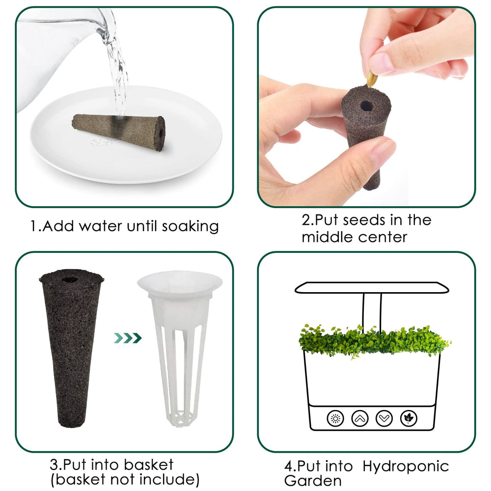 PACETAP Grow Sponges placed in AeroGarden