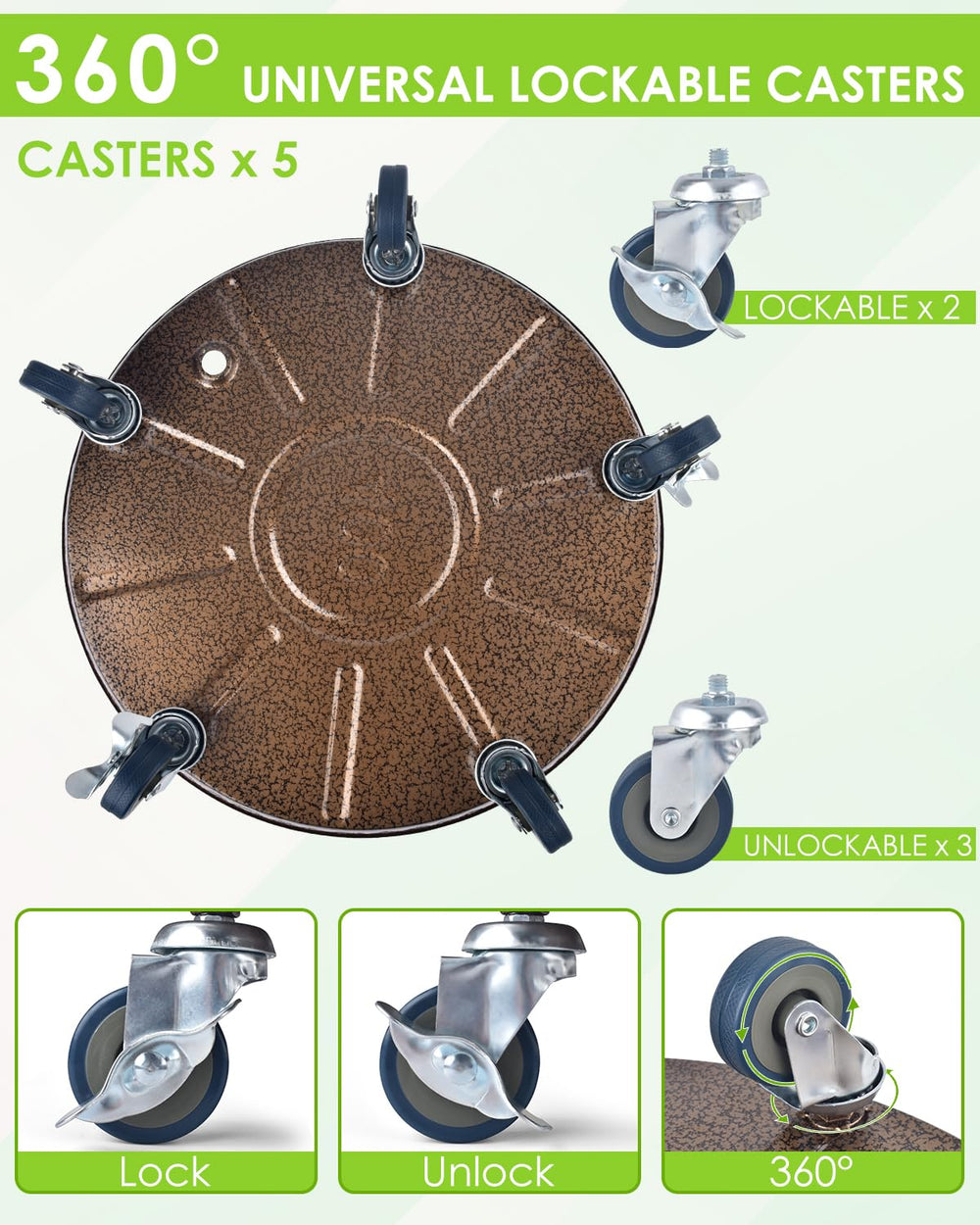 PACETAP plant stand caddy in outdoor garden setting