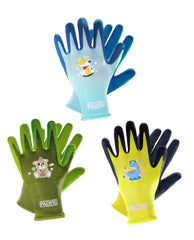PACIFIC PPE Kids Gardening Gloves front view, multicolour pack