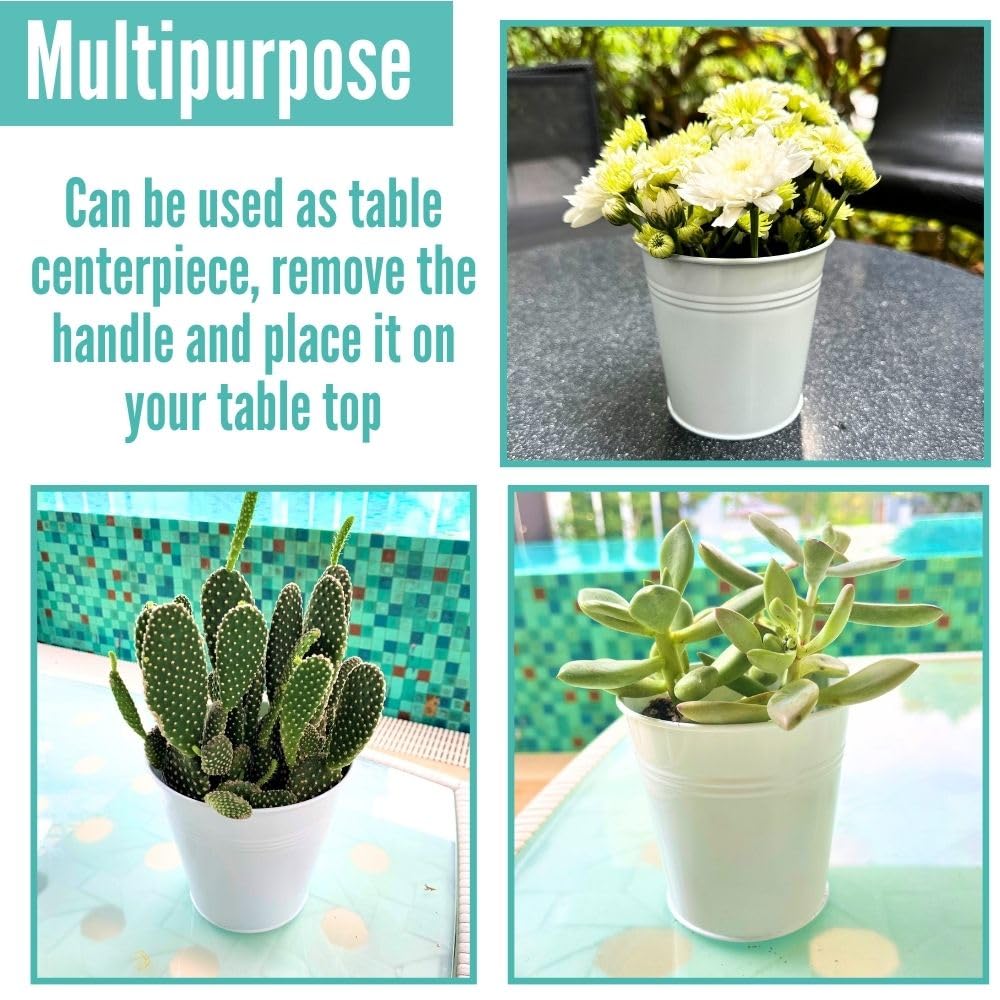 Pack of 10 LáLáGreen rail planters with handles