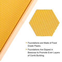 Pack of 10 MayBee Beehive Frames unassembled with wax foundation sheets