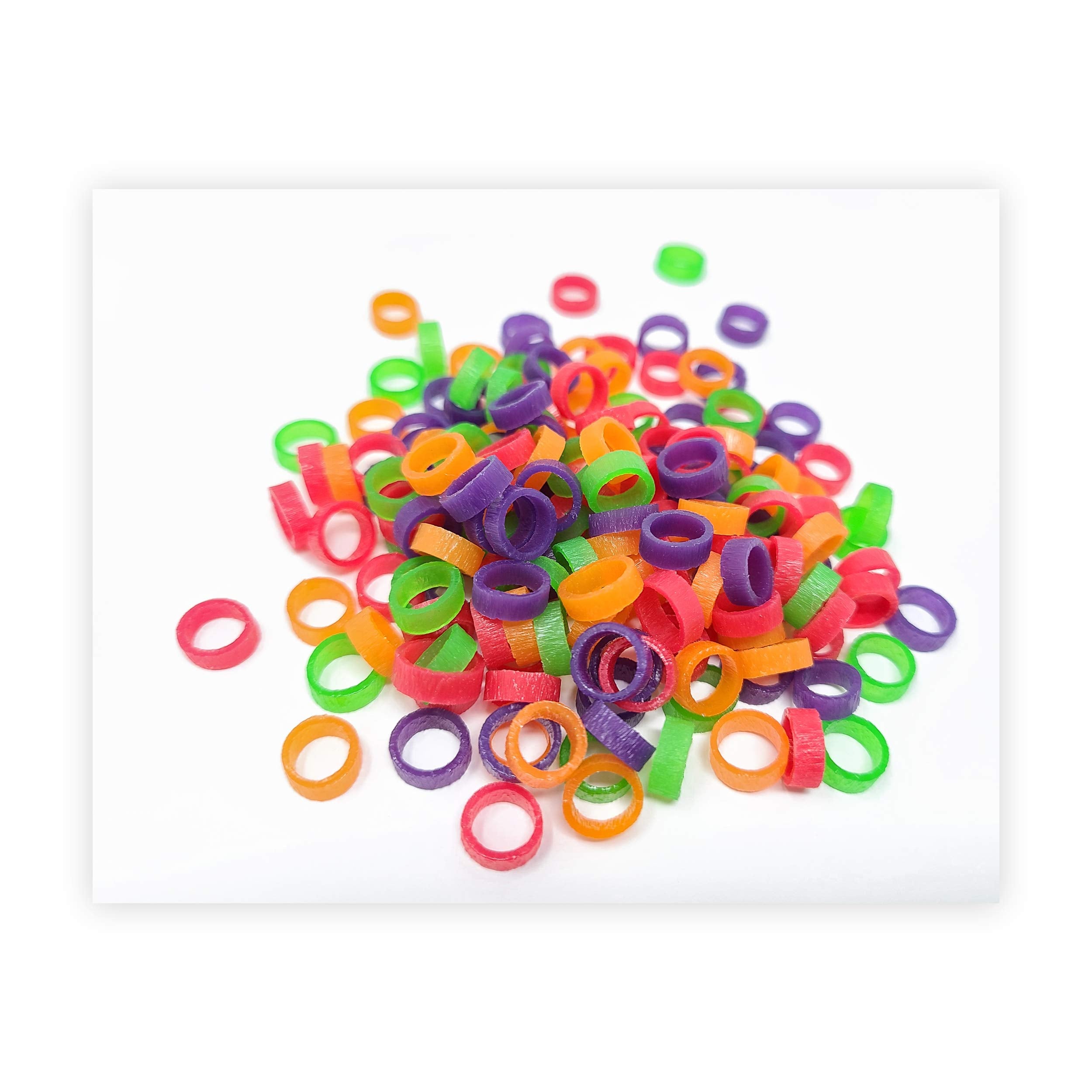 Pack of 100 Chicken Hill Baby Poultry Leg Bands in assorted colours