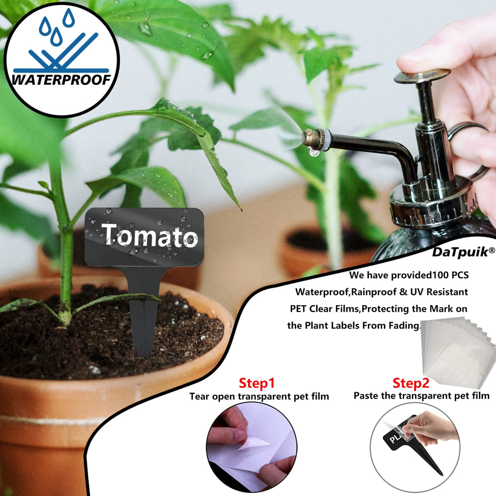 Pack of 100 DaTpuik waterproof plant labels