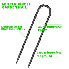 Pack of 11 ESSFF garden stakes in black