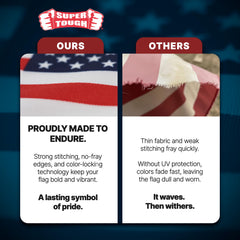 Pack of 12 Super Tough American Flags with wooden sticks