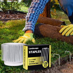 Pack of 120 HongWay landscape staples in well-packed box