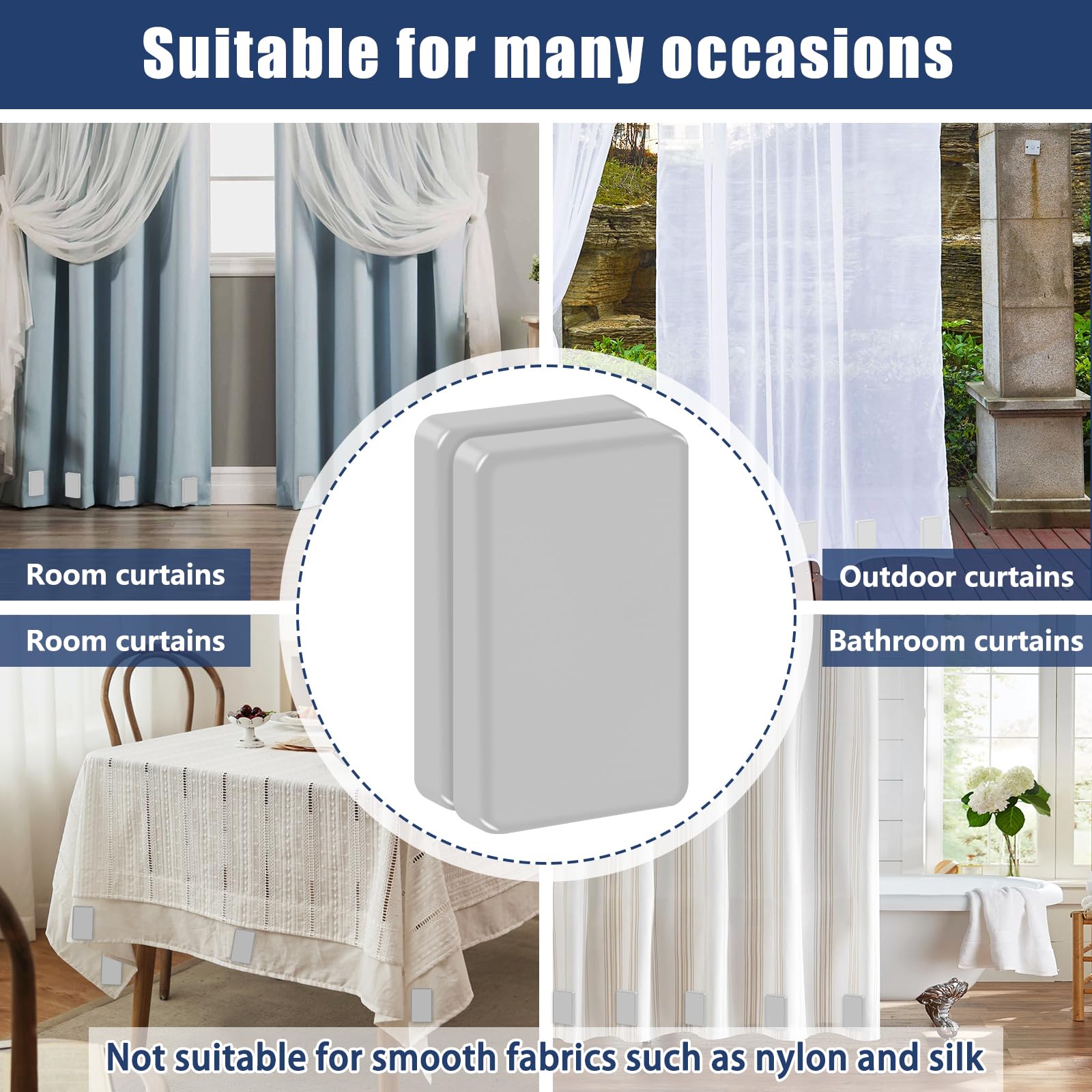 Pack of 18 Phoncoo curtain weights showing all pieces