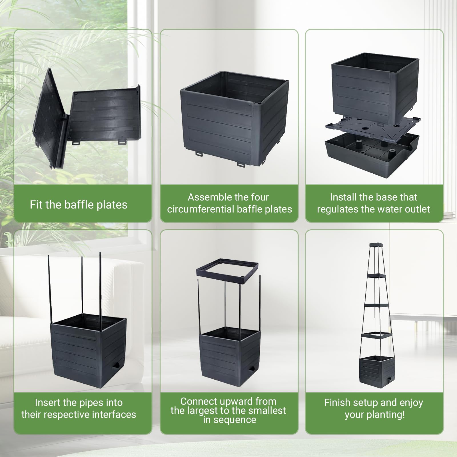 Pack of 2 BOTINDO Tomato Planters with trellis