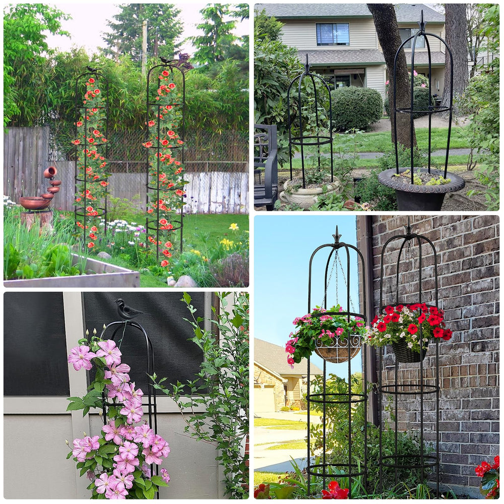 Pack of 2 MQUPIN garden trellises in black colour
