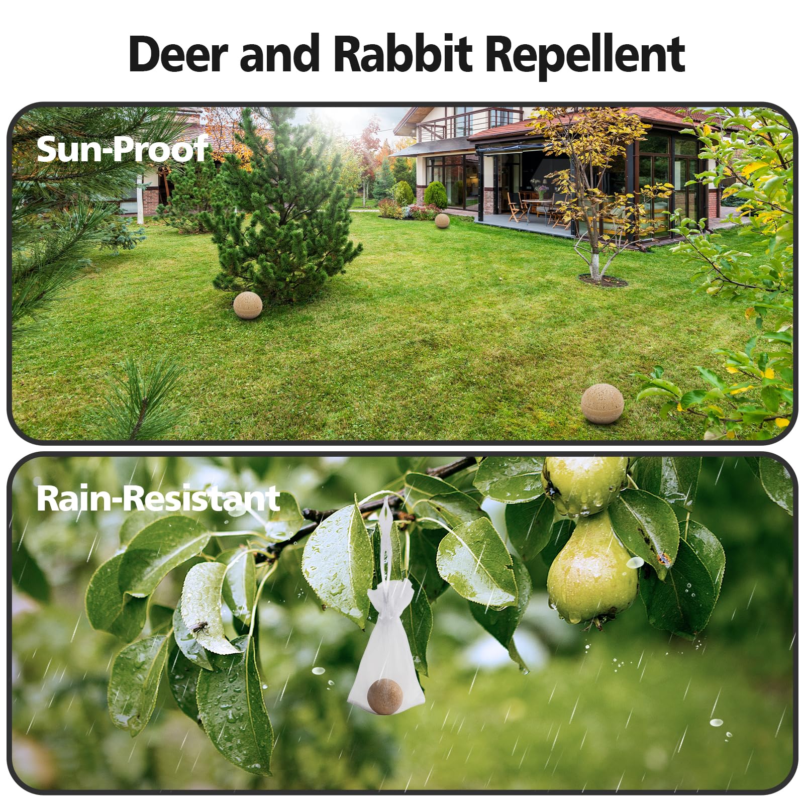Pack of 20 USKICH Deer Repellent balls with gloves and bags