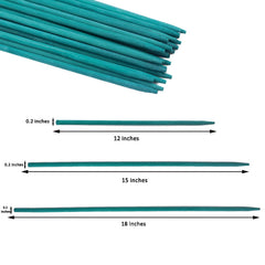 Pack of 25 GAGINANG Green Bamboo Stakes with strapping tape