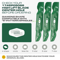Pack of 3 UDC Parts 54 inch mower blades