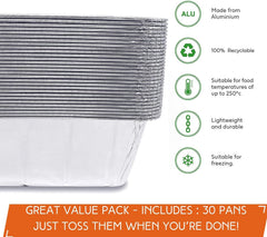 Pack of 30 Findful drip pan liners for outdoor cooking