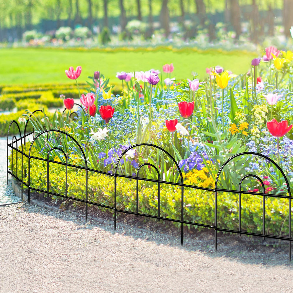 Pack of 31 panels of FOREHOGAR Decorative Garden Fencing displayed