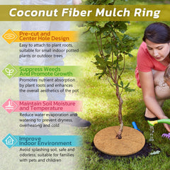 Pack of 4 Legigo Coconut Fiber Mulch Rings