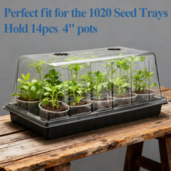 Pack of 5 RooTrimmer 1020 seed trays with humidity domes