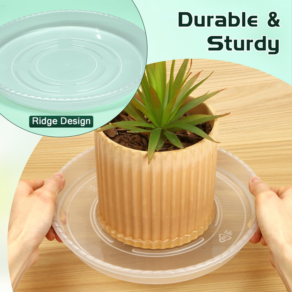 Pack of 5 WTXHOP 9 Inch Clear Plant Saucers