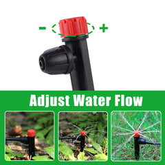 Pack of 50 colorful drip emitters for garden use