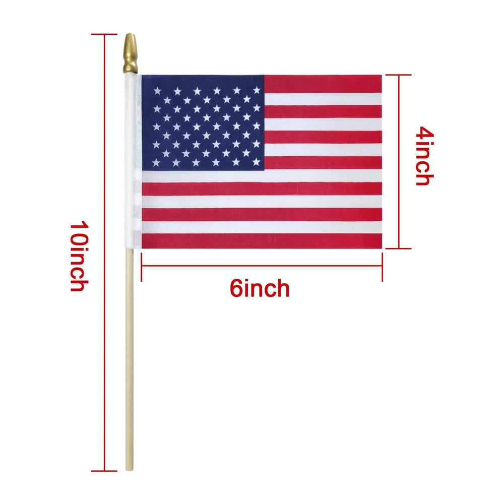 Pack of 50 Hocis Mini American Flags on stick