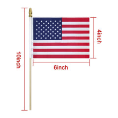 Pack of 50 Hocis Mini American Flags on stick