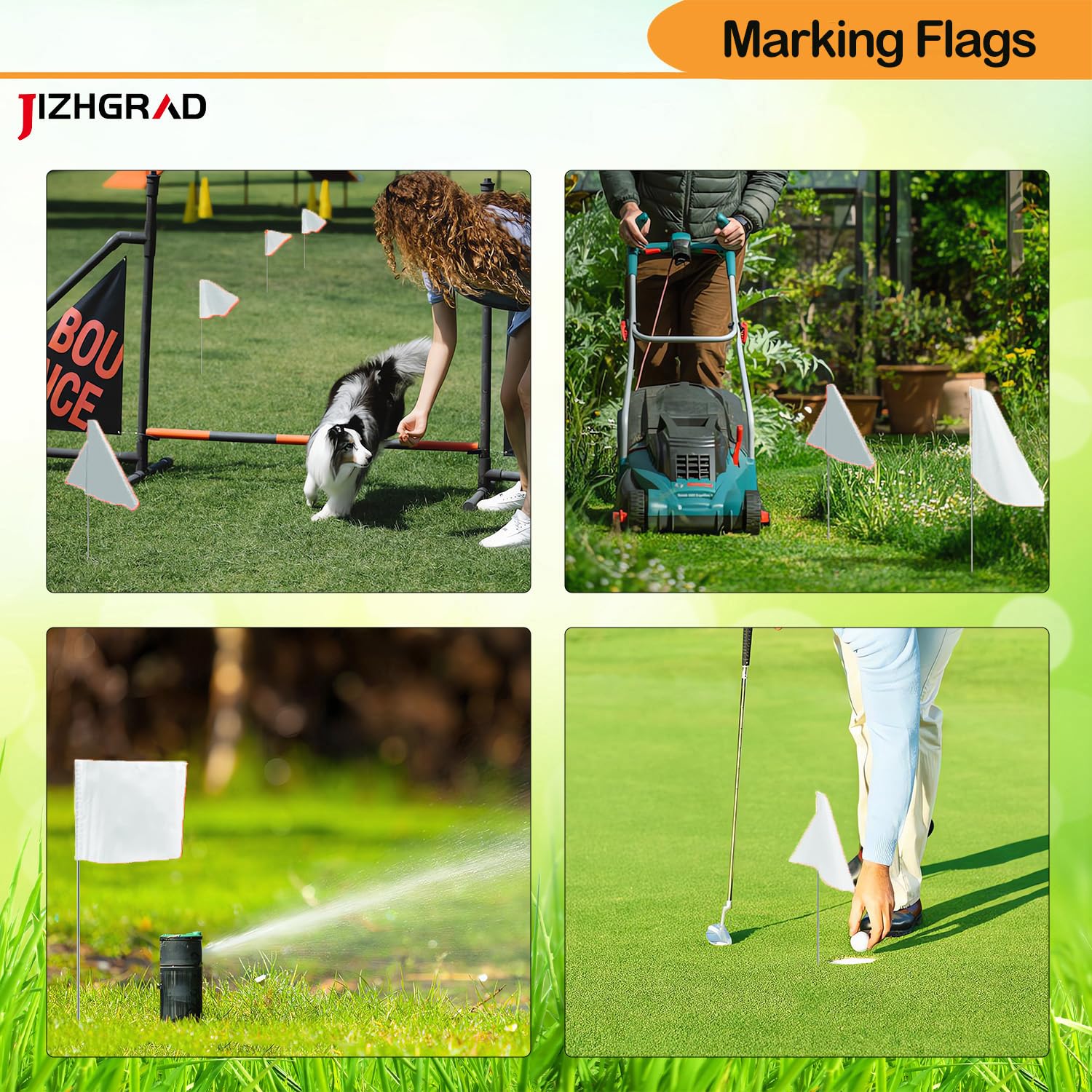 Pack of 50 JIZHGRAD marking flags
