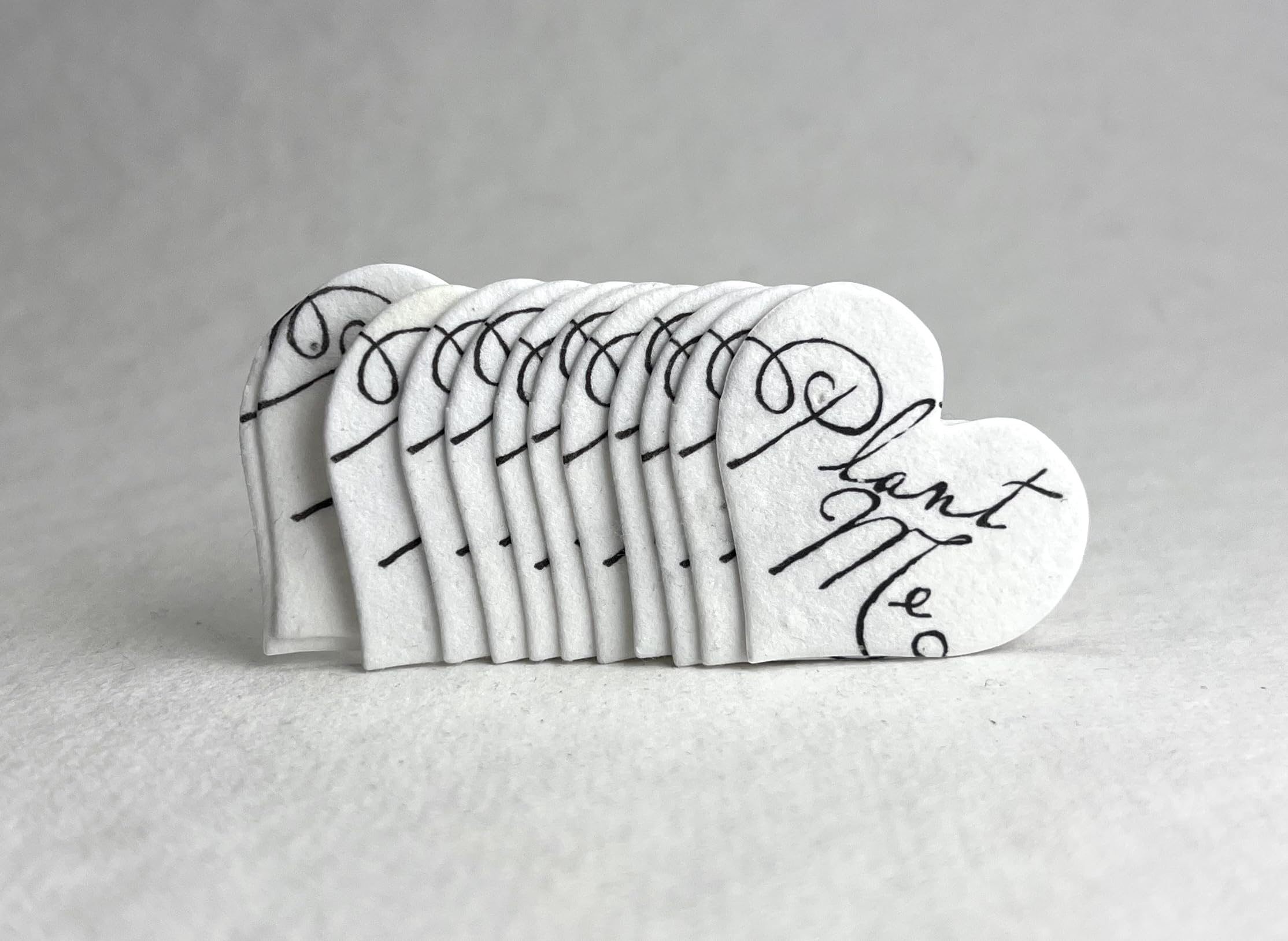 Pack of 50 Wildflower Seed Paper Heart Tags on display