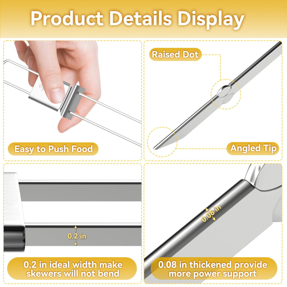 Pack of 6 Lucalda BBQ skewers displayed