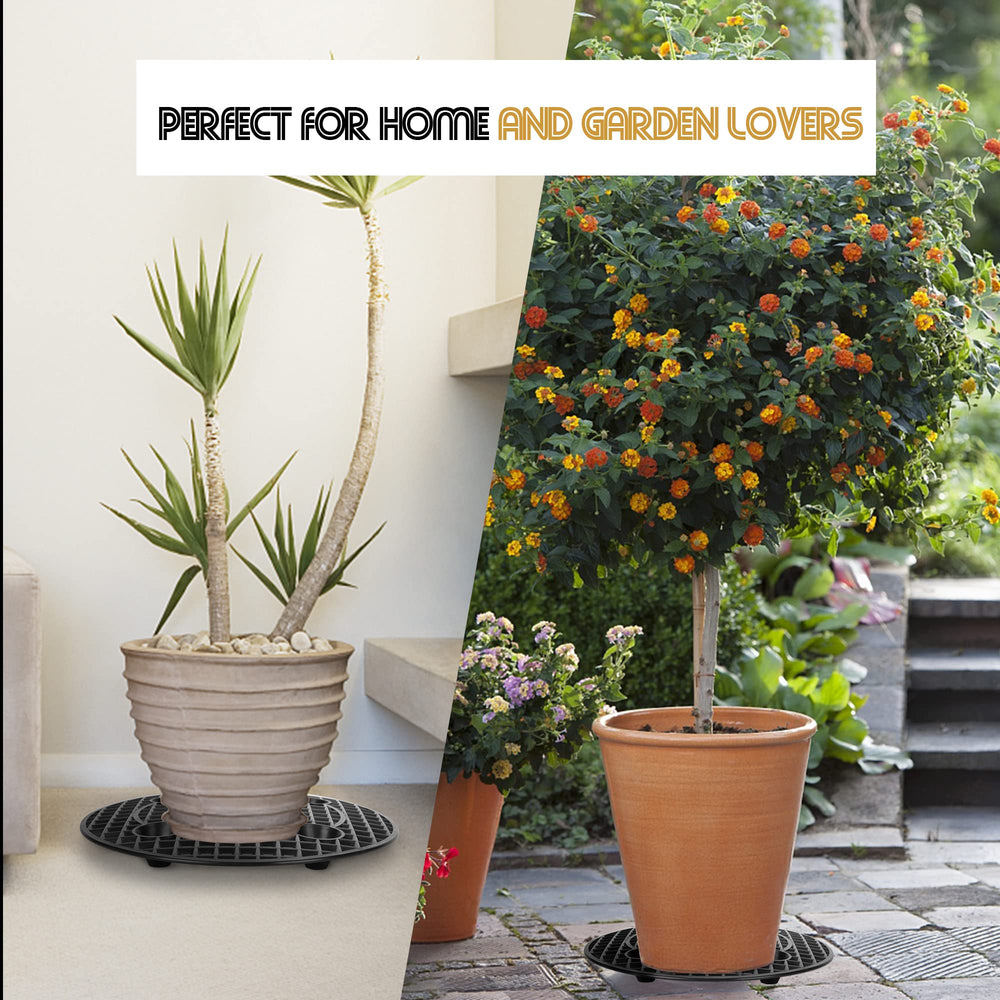 pack of 6 moonoom plant stands in black
