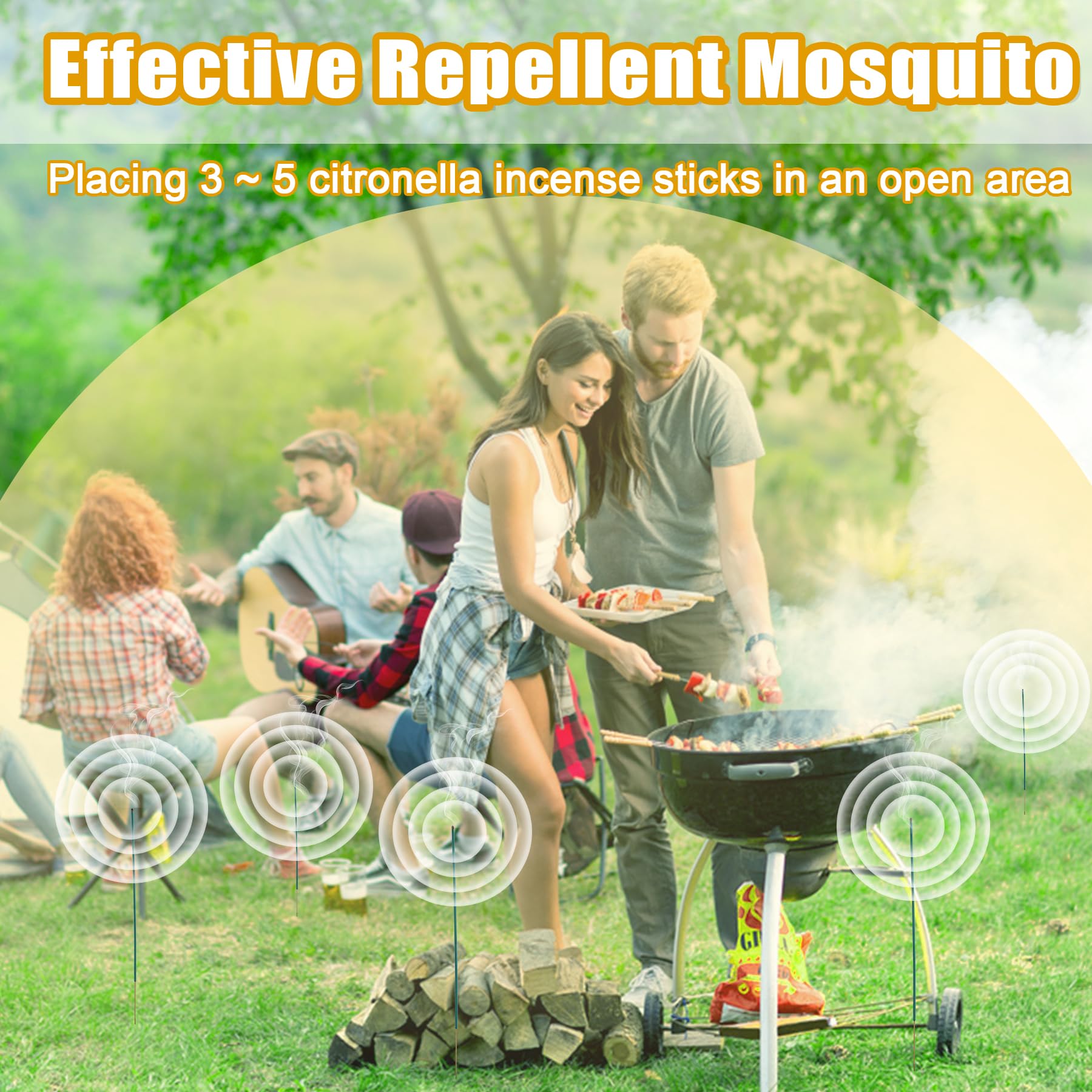 Pack of 60 Glovv citronella mosquito repellent incense sticks