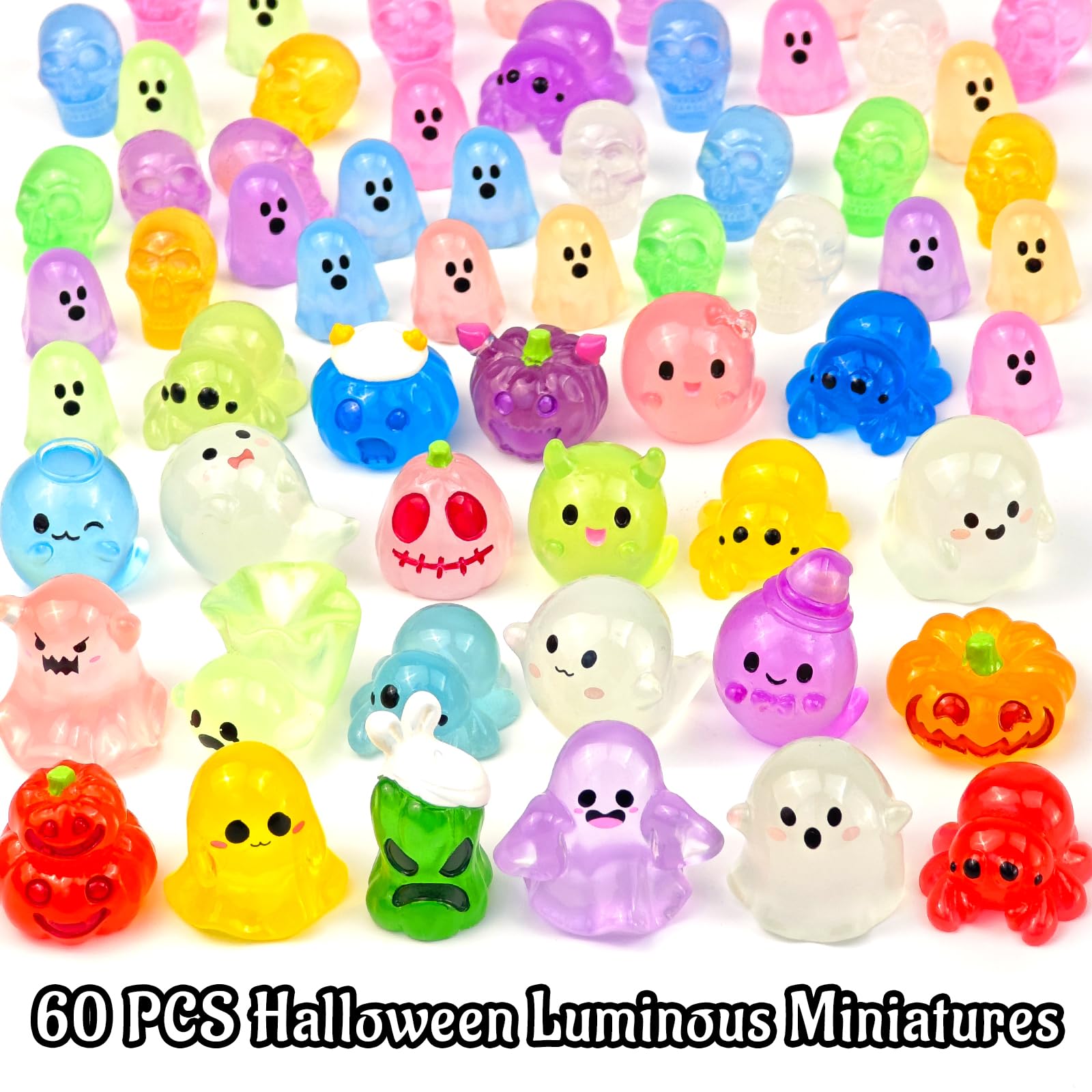 Pack of 60 luminous mini resin figures by Feivando