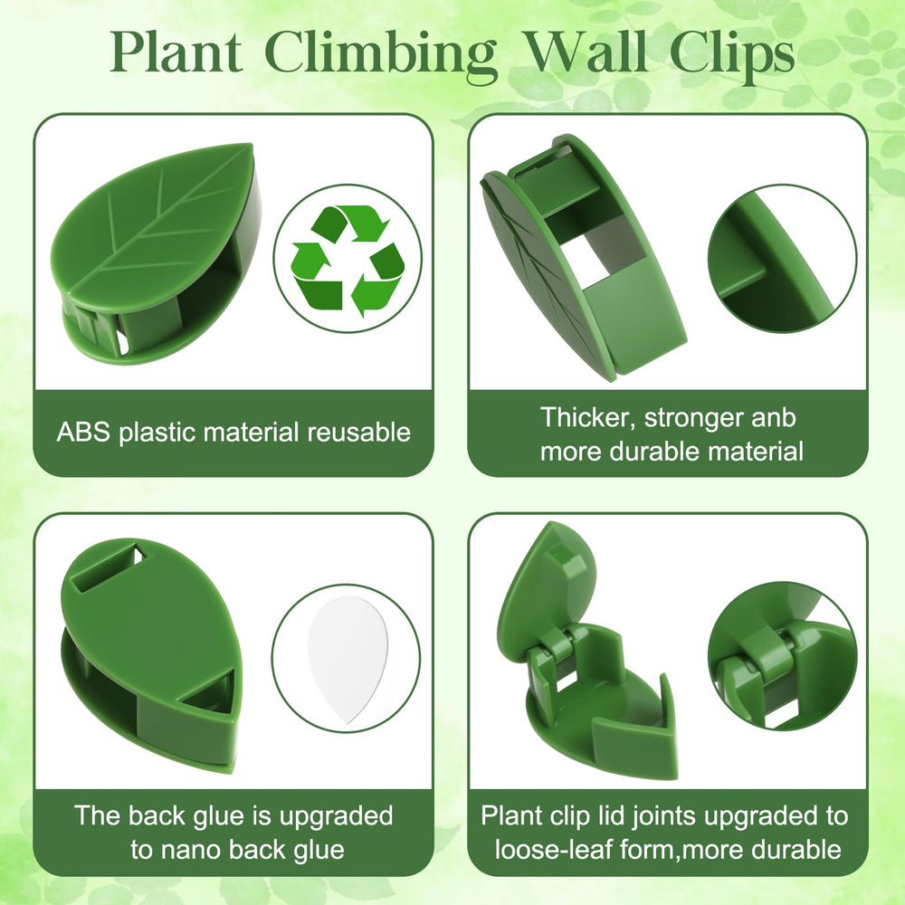 Pack of 60 Pwfkgo Plant Clips with 72 adhesive stickers