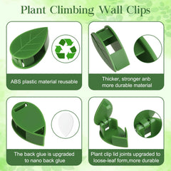 Pack of 60 Pwfkgo Plant Clips with 72 adhesive stickers