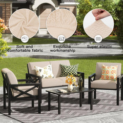 Pack of 8 DREAHOTEXTIL outdoor cushion covers