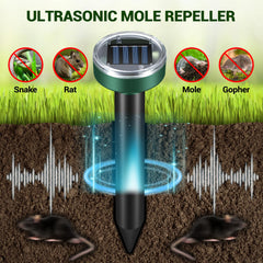 Pack of 8 Fretech mole repellent stakes