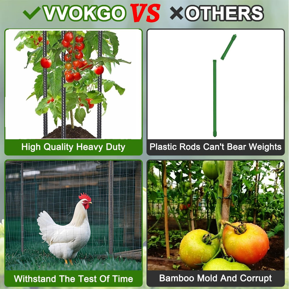 Pack of 8 VVOKGO rebar stakes showing bundle