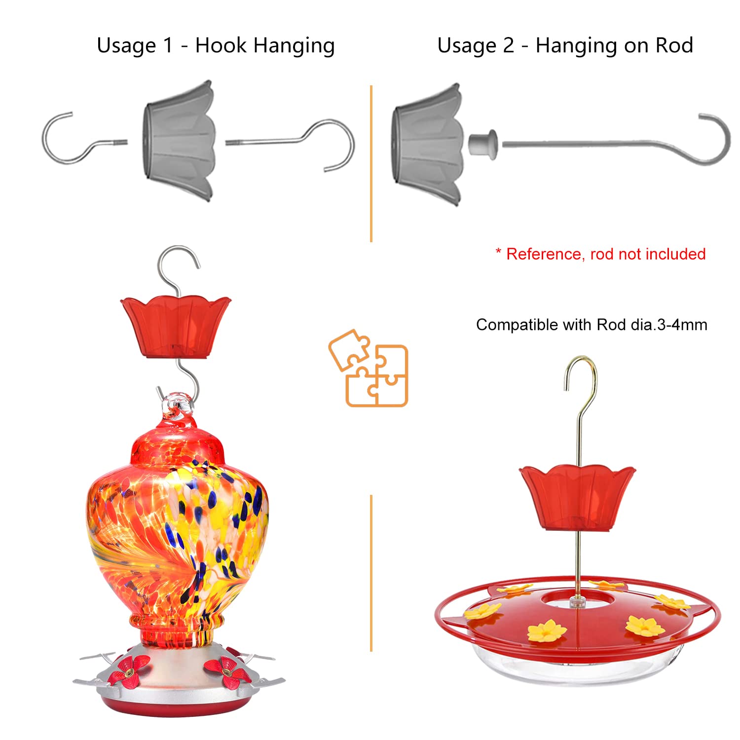 Pack of four HOLAHOMA Ant Moats with hooks and backup sealings