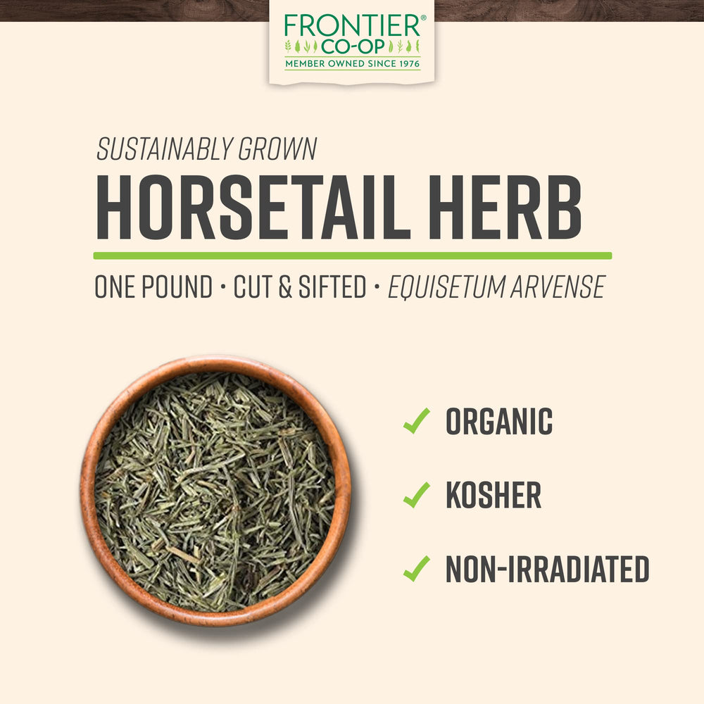 Pack of Frontier Co-op Organic Cut & Sifted Horsetail Herb