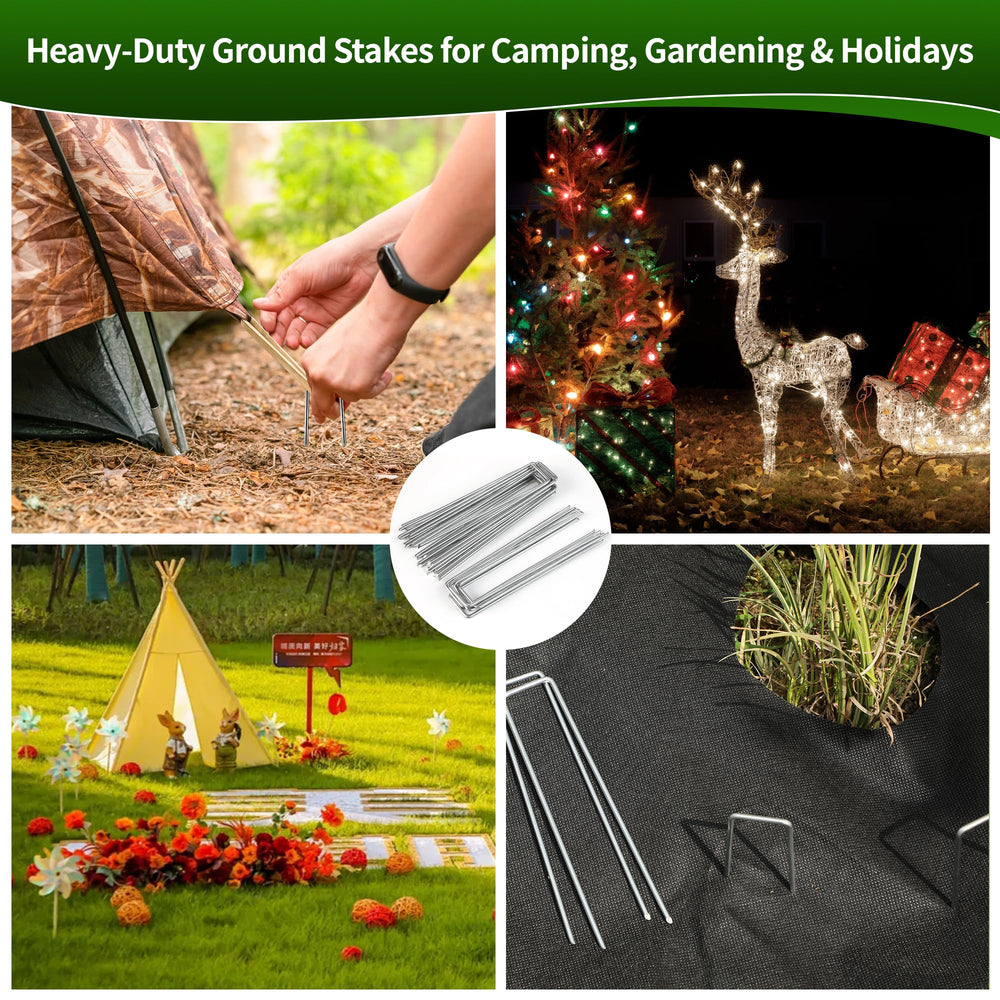 Pack of HOOPLE 100 Galvanized Landscape Staples