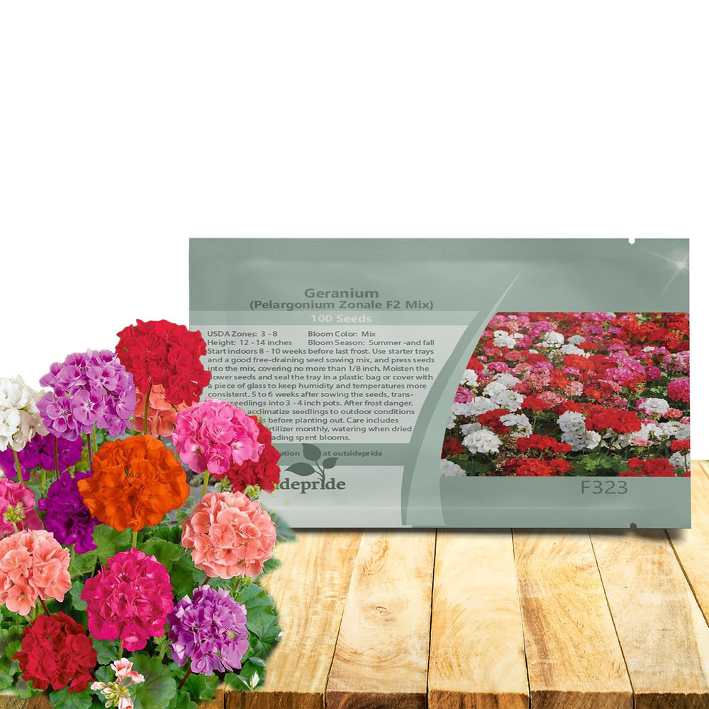 Pack of Outsidepride Mix Geranium Seeds - 100 pcs
