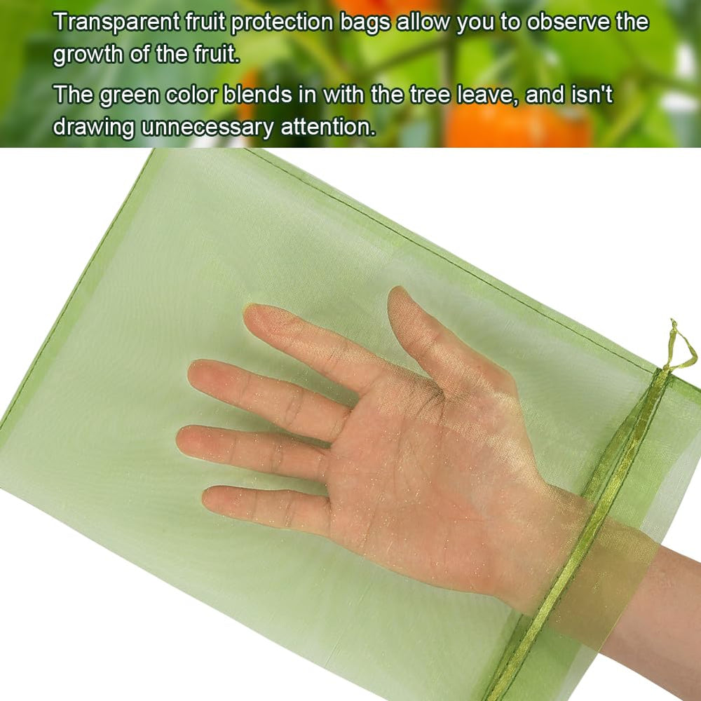 Pack of Shintop fruit protection bags showing double drawstring feature