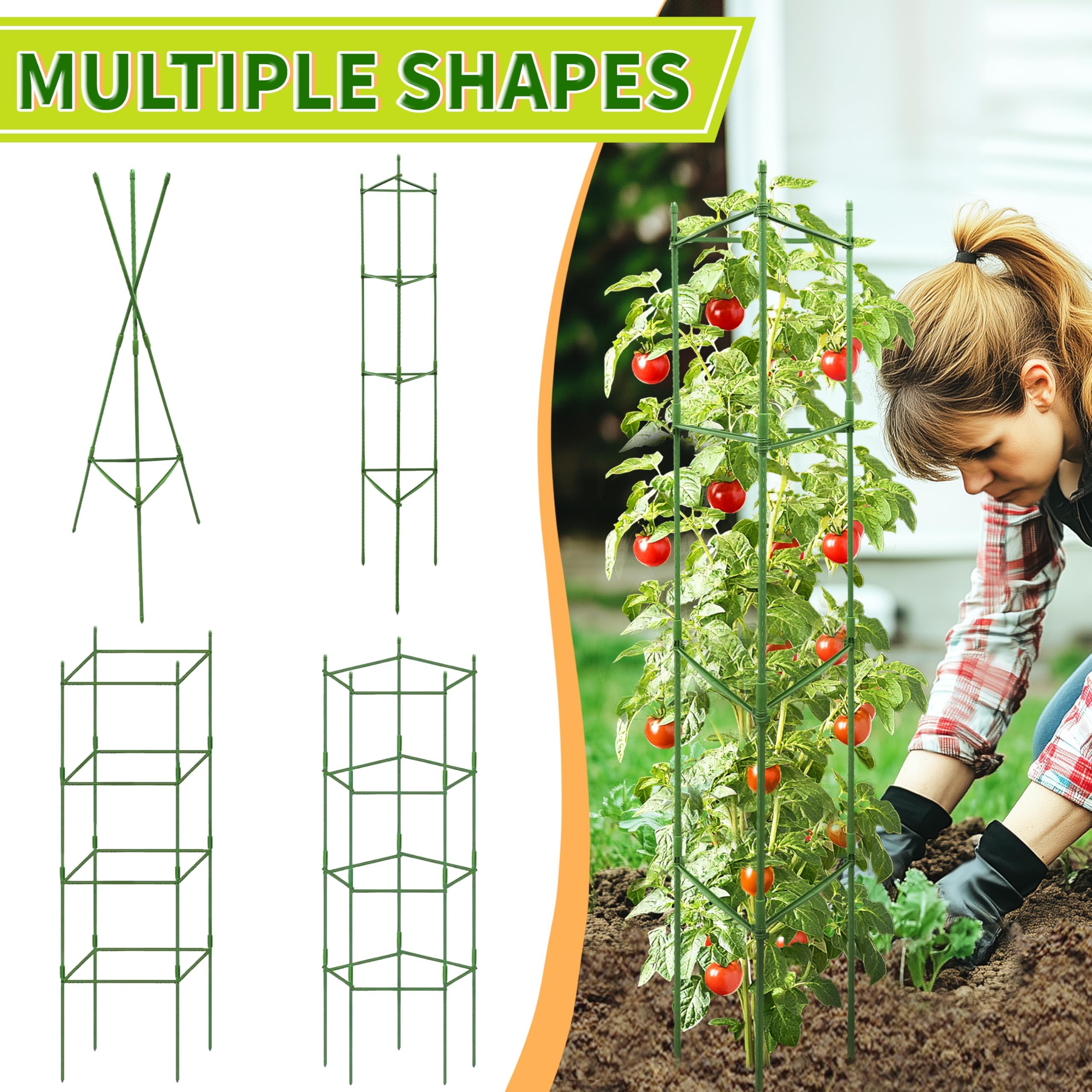 Pack of six SORANGEUN tomato cages