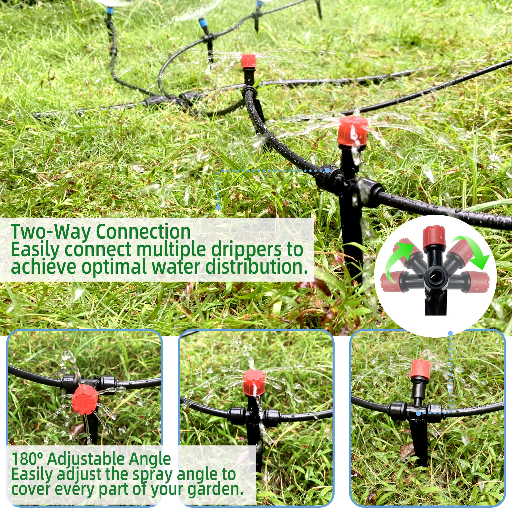 Pack of Spalolen 20PCS drip irrigation emitters on table