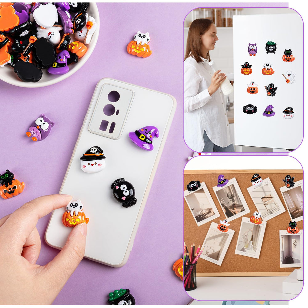 Pack of SYWHXY Halloween resin charms showing detail