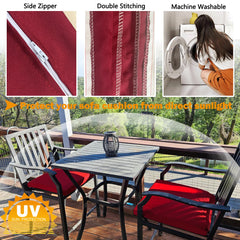 Pack of two Sqodok Outdoor Cushion Covers, Burgundy