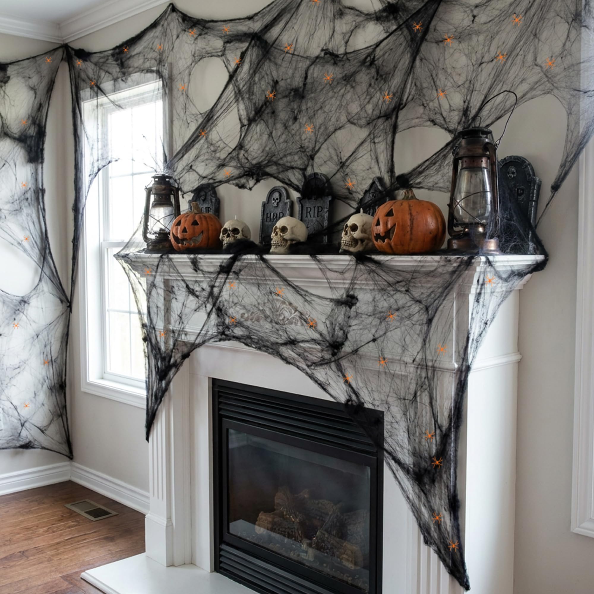 Pack of Watayo Halloween Spider Web and Spiders